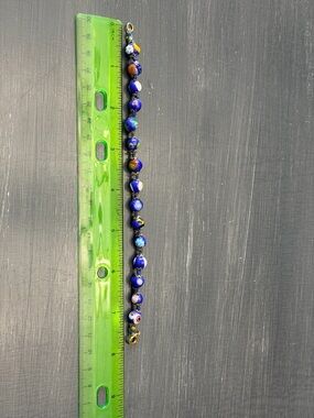 Blue Glass Bead Bracelet